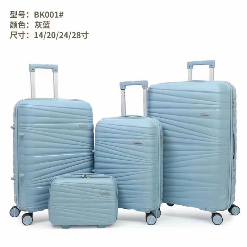 چرخ های سفارشی 360 درجه صندوق 4 قطعه PP Luggae Case ترکیب قفل چمدان مجموعه