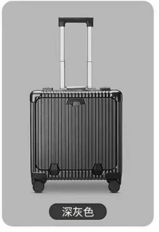 عمده فروشی PC 18 اینچ سفر Trolley چمدان باز کردن جلویی حمل در چمدان ضد ترک مورد زیبا آلومینیوم قاب رول
