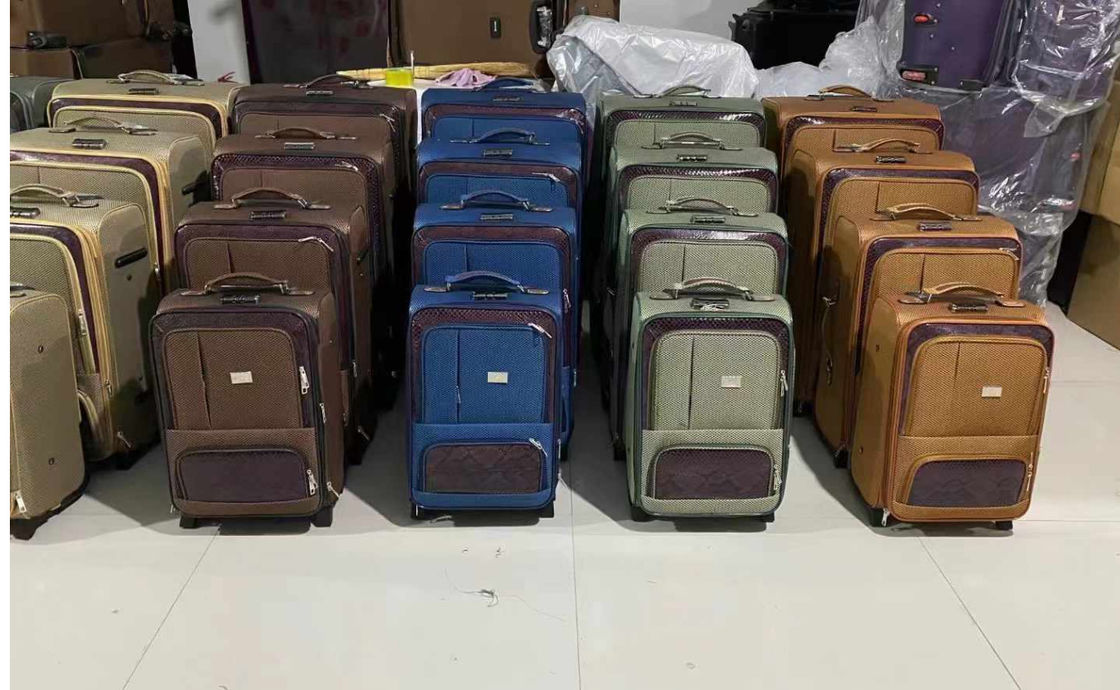 قهوه ای 4 چرخ 3-PC رولینگ Eva Trolley چمدان اسپینر قابل گسترش چمدان بسته